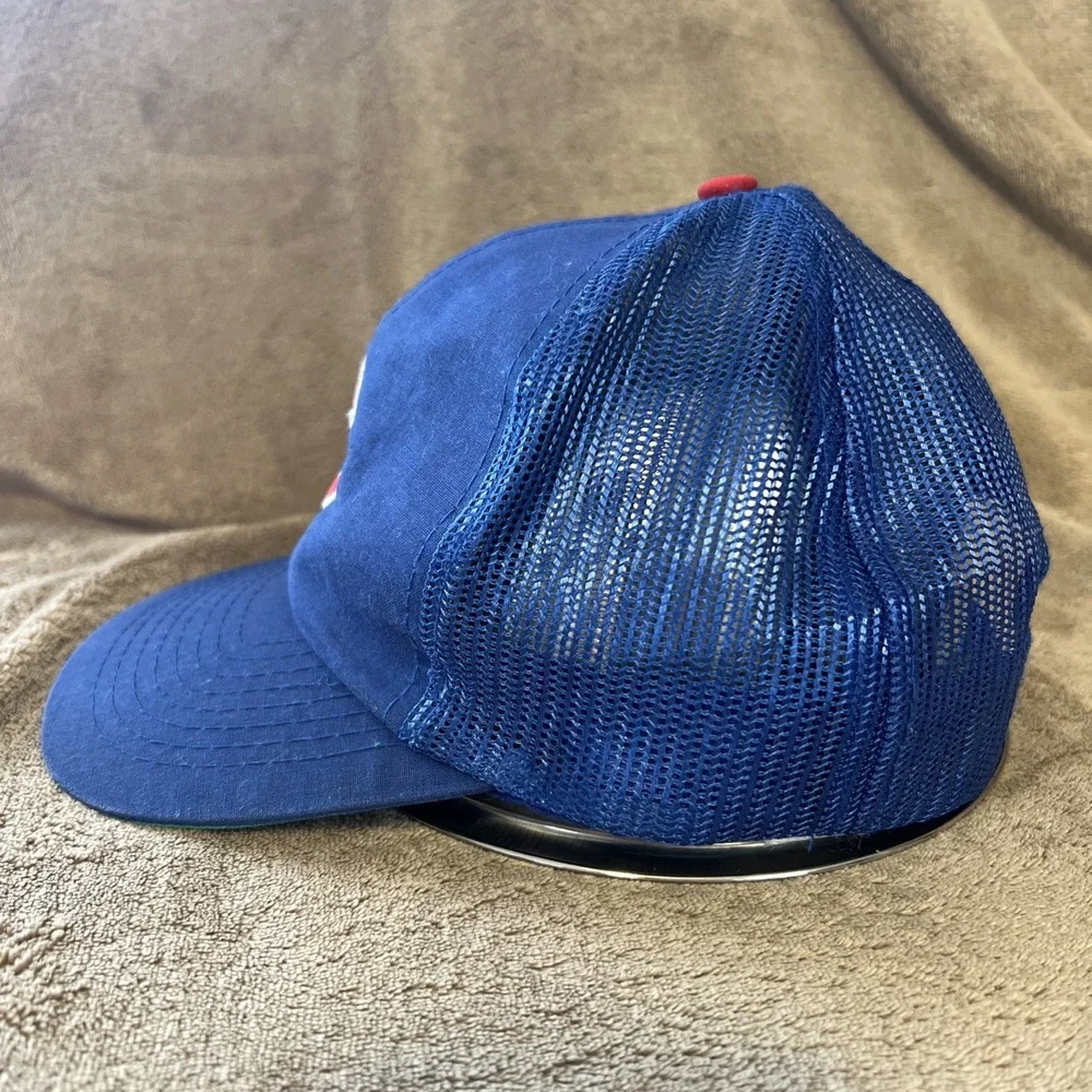 Vintage Chicago Cubs‎ Snapback Hat Cap Twins Enterprise Plain Logo MLB 90s Mesh